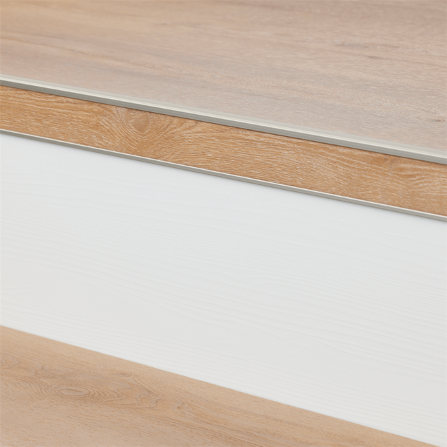 Stootbord pvc ral 9010 wit houtstructuur 18 stuks