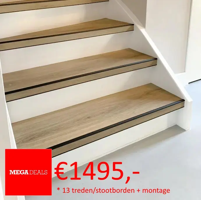 Traprenovatie pakket PVC (t/m 13 treden)